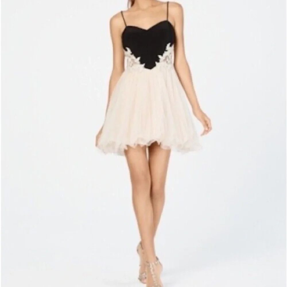 Blonde Nites Tulle Rhinestone Sweetheart Neckline Dress Homecoming Prom Size 3 - Picture 1 of 6